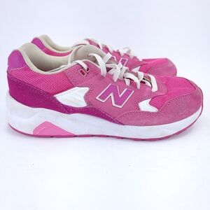 Girls NEW BALANCE 580 Pink Trainers KL580RUG UK 3 EU 35.5 US 3.5